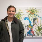 Paul Wackers with his painting