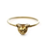 Cheshire Kitty Gold Ring