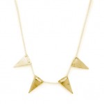 Gold Pennant Flag Necklace