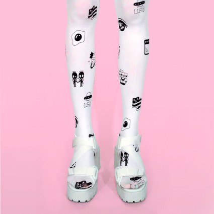 B&W All Over Tights from MILKBBI.