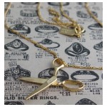 Gold Plated Scissor Necklace