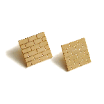 Brick Wall Gold Plated Earrings from Alynne Lavigne.