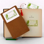 Book Plate Stamp Kit in Box with Green Ink Pad