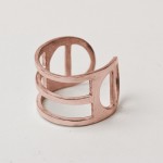 Tri-Line Deco Rose Gold Ring
