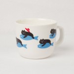 Flying Cat and Fish Mug from DECOLE.