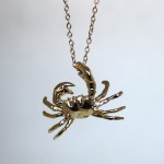 Brass Crab Necklace from e.m. Jewelry.