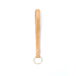 Nutmeg Leather Loop Keychain from Baggu.