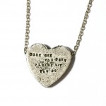Heartbeat Silver Don't Say Necklace
