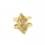 Double Arrowhead Brass Ring from Odette Jewelry.