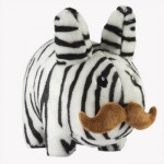 Zebra Stache Labbit Plush 14"