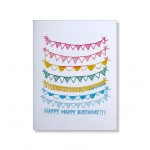 Birthday Pennant Flag Card from The Great Lakes Goods.