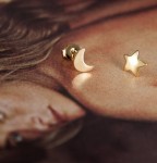 Moon and Star Stud Earrings from Erica Weiner Jewelry.