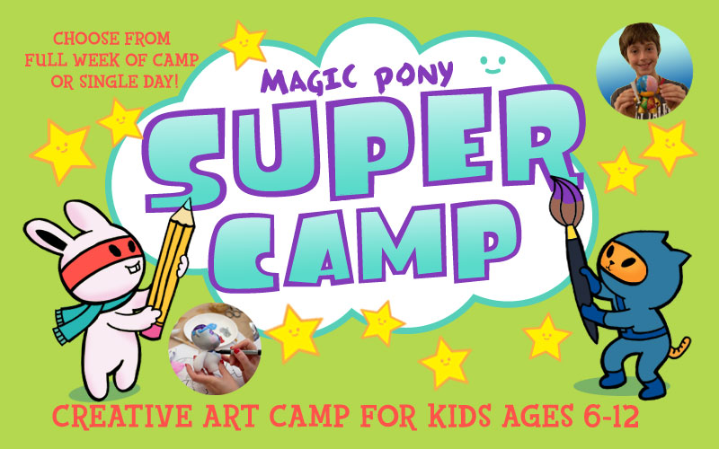 supercamp kids art camp exhibition magic pony
