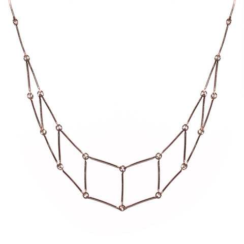 Alynne Lavigne Small 8-Square Necklace (Rhodium)