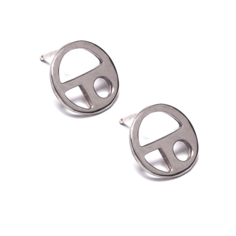 Alynne Lavigne Small Circle Cutout Earrings (Silver)