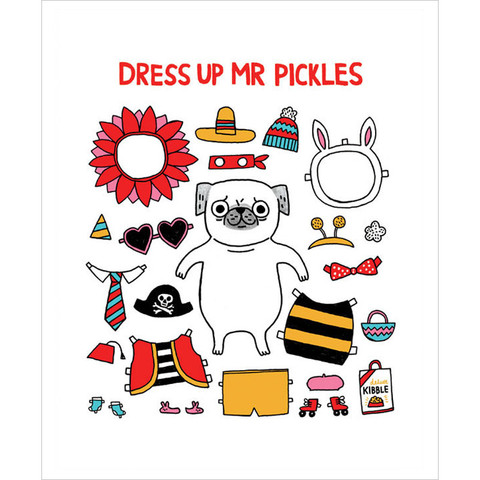 Gemma Correll Dress Up Mr Pickles Print