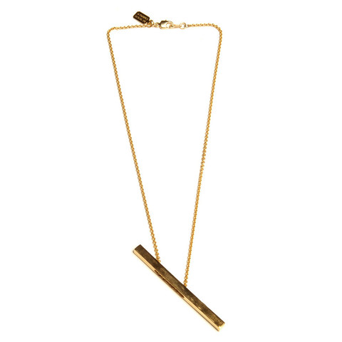 Alynne Lavigne Long Bar Necklace (Gold)