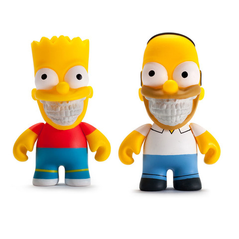 Ron English Simpsons Bart & Homer 3" Figure Set
