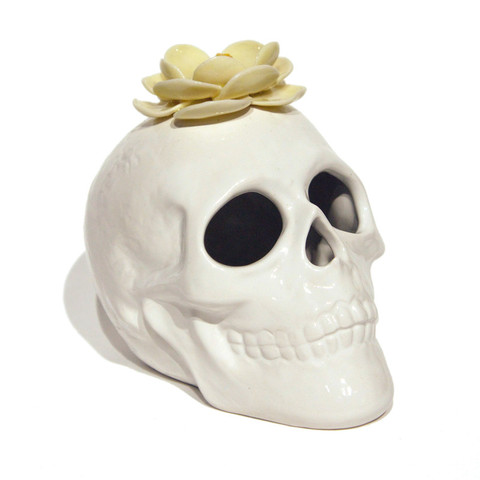 Julie Moon Skull with Single Flower