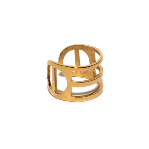 Alynne Lavigne Tri-Line Ring (Gold)