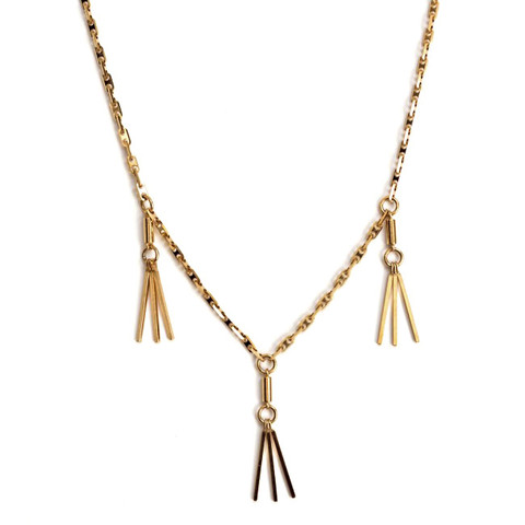 Alynne Lavigne Triple Tassel Necklace (Gold)