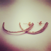 Verameat Spine Hoops Earrings Gold