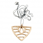 Odette Shield Necklace Bronze & Ox. Sterling Silver