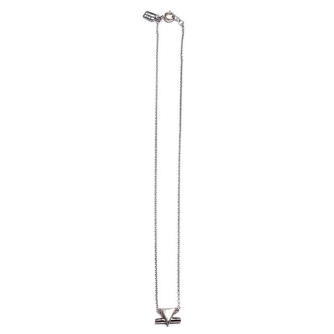Alynne Lavigne Triangle Bar Necklace (Rhodium)