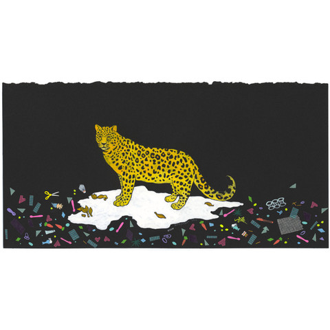 Leopard With Trash by Kozyndan