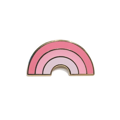 Mono Rainbow Lapel Pin (Pink)